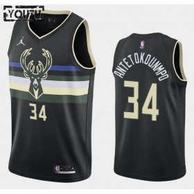 Maillot NBA Milwaukee Bucks Giannis Antetokounmpo 34 2020-21 Jordan Brand Statement Edition Swingman - Enfant